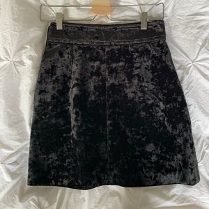 Sandro Paris Velvet high waisted skirt